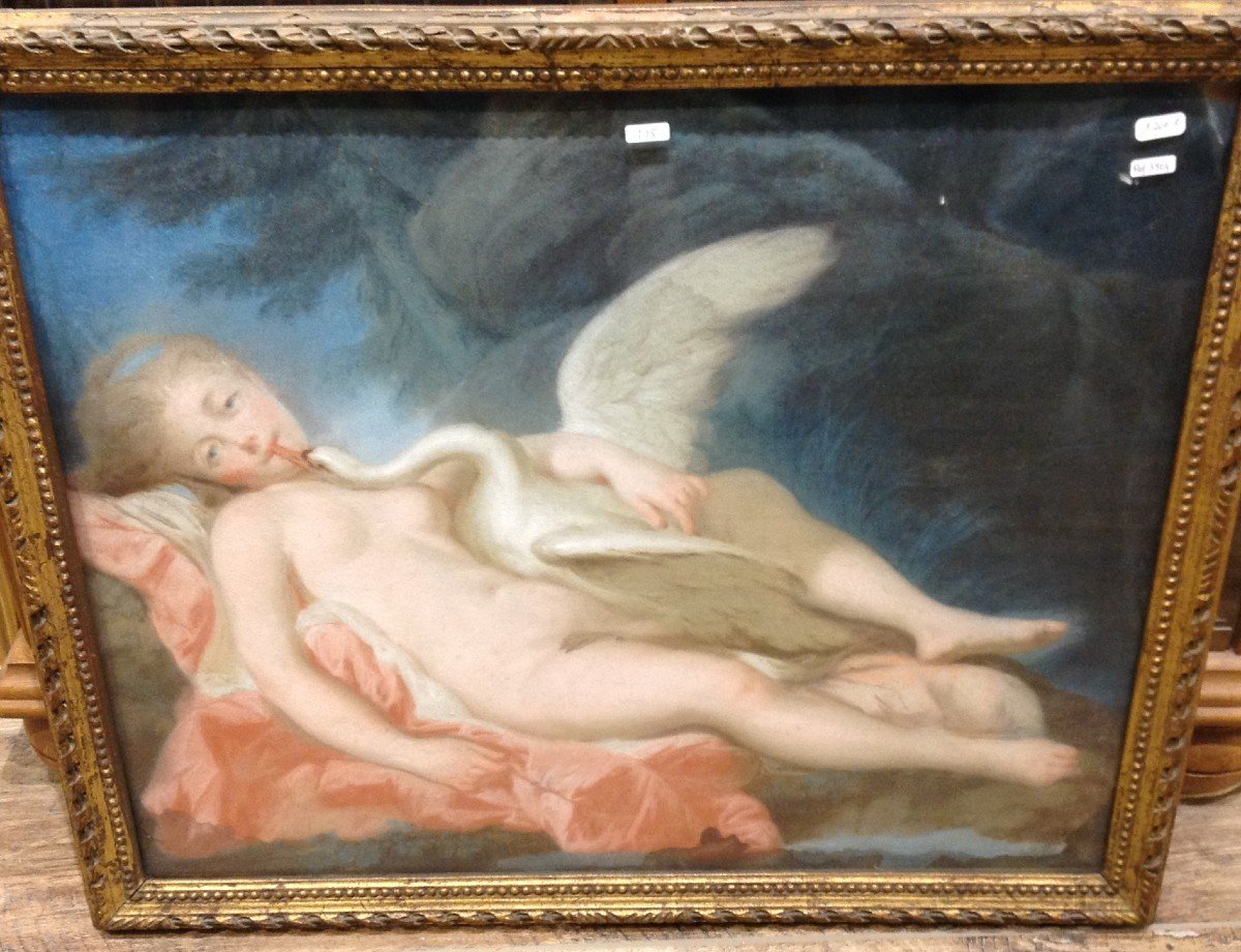 Pastel XVIII Leda And The Swan-photo-2