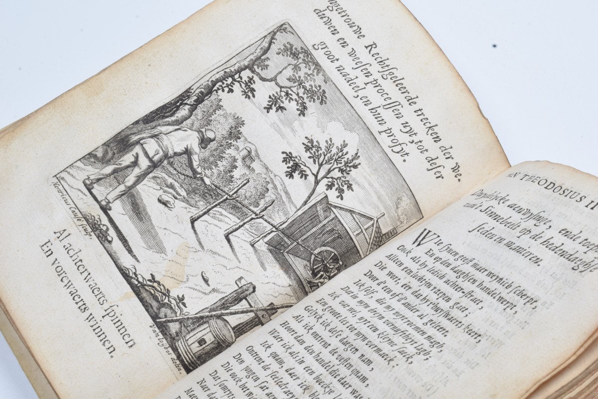 Livre Ancien : Adrianus Poirters – Heyligh Hof Vanden Keyse Theodosius 1696 Rare [hollandais]-photo-8