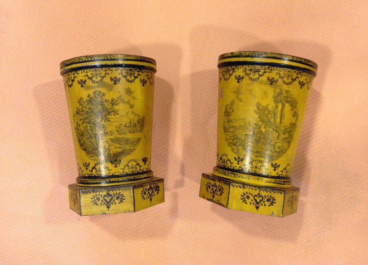 Pairs Of 19th Century Painted Sheet Coolers-photo-6