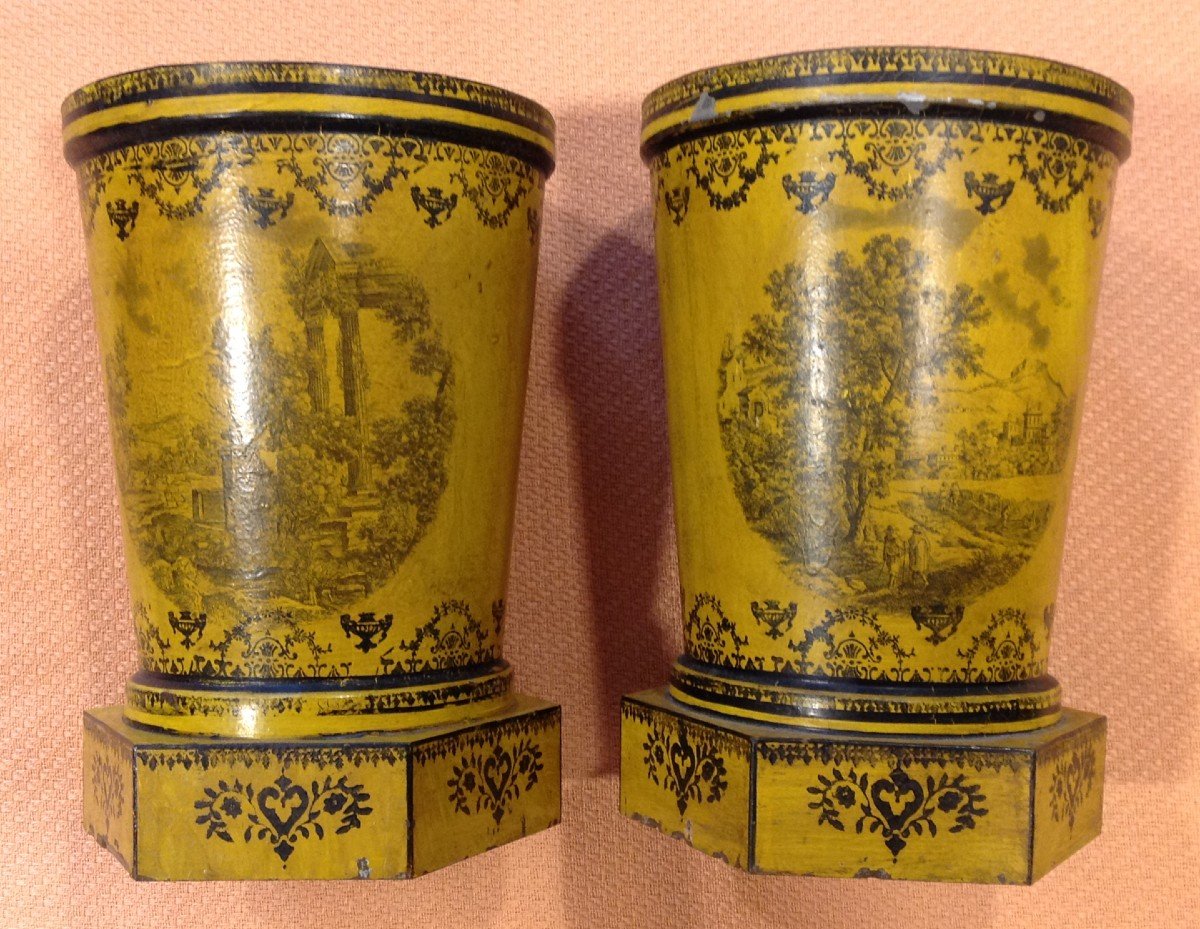 Pairs Of 19th Century Painted Sheet Coolers