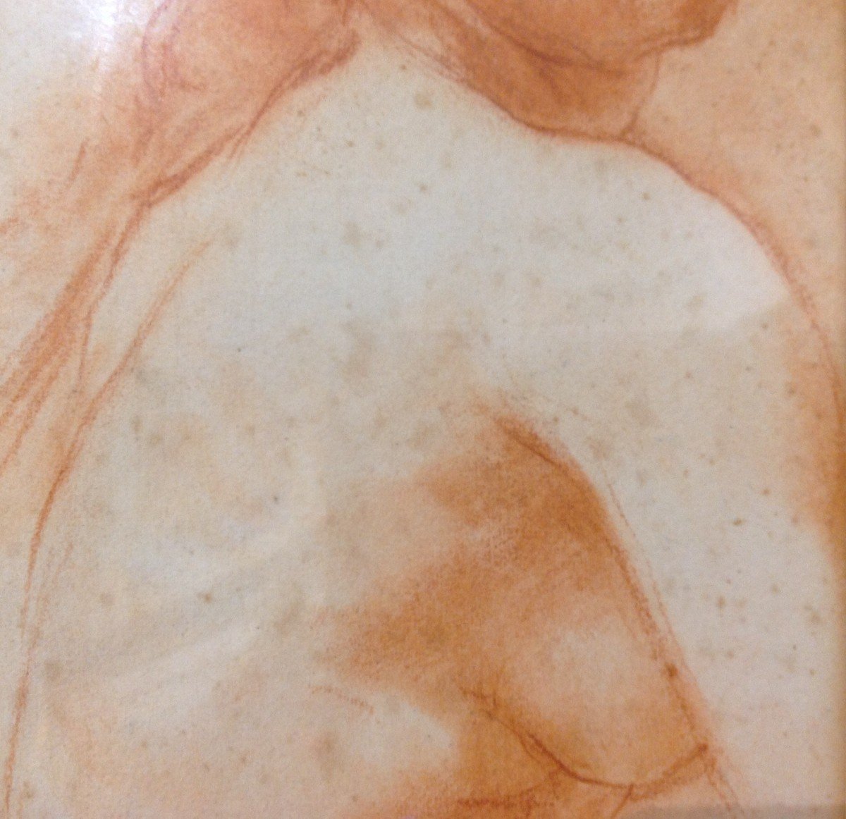 Sanguine “woman” By Adolphe Lalire-photo-3