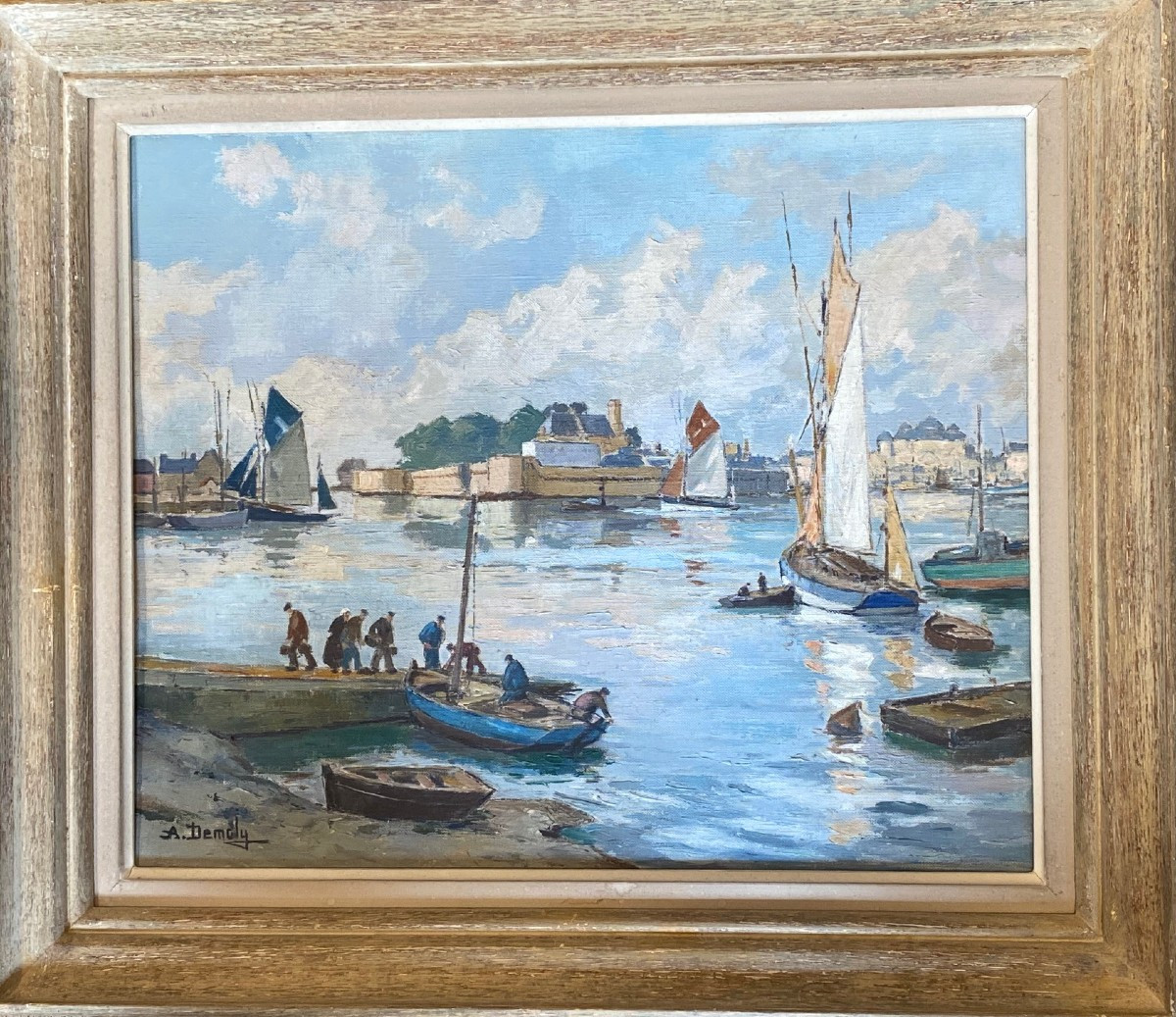 Tableau "port De Concarneau" Bretagne Par André Demoly