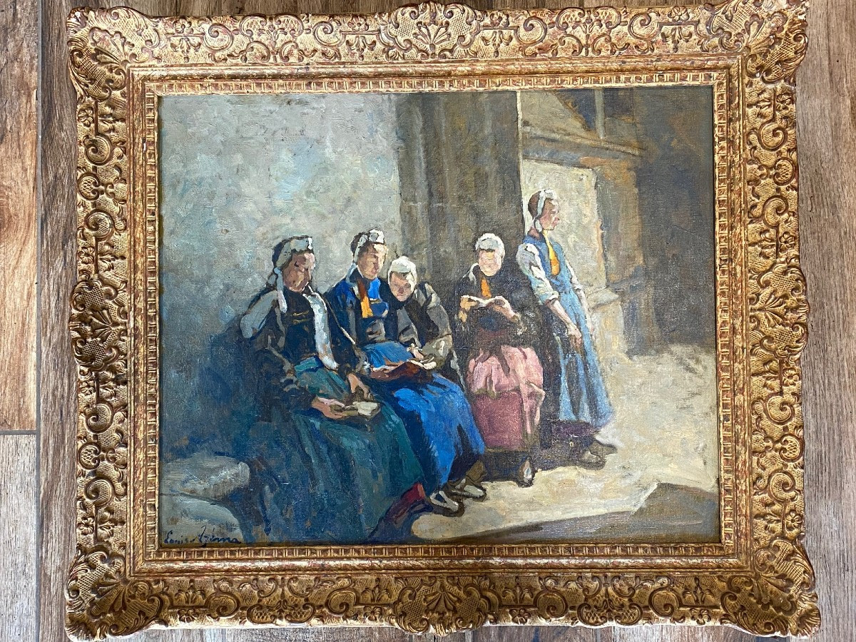 Tableau "bretonnes" De Louis Azema-photo-2