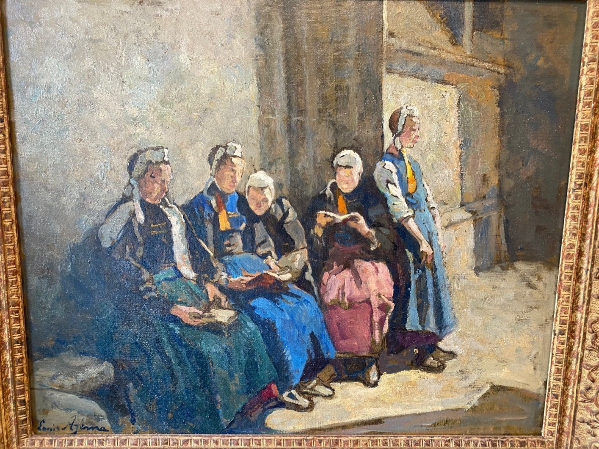 Tableau "bretonnes" De Louis Azema-photo-4