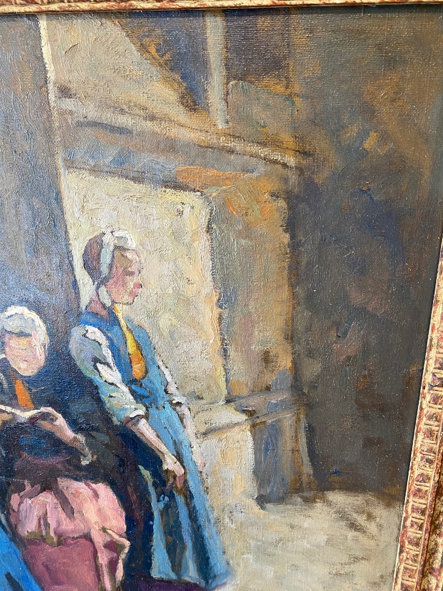 Tableau "bretonnes" De Louis Azema-photo-5