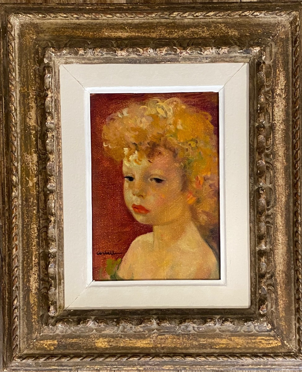 Child Portrait Painting By Luigi Corbellini-photo-2