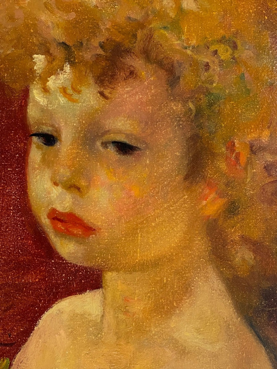 Child Portrait Painting By Luigi Corbellini-photo-4