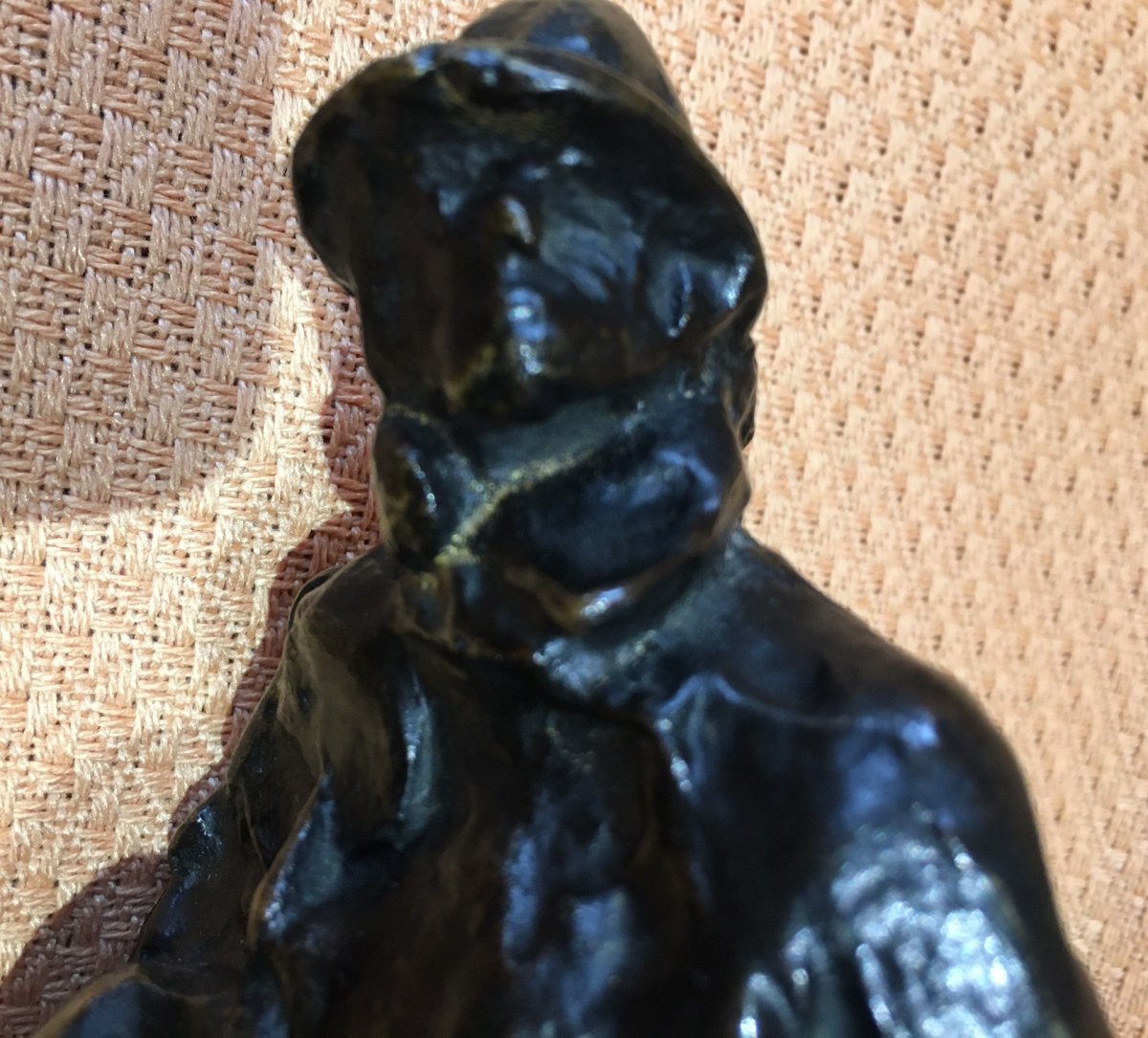 sculpture bronze "poilu de 1914 " signée Ch.Gir-photo-3