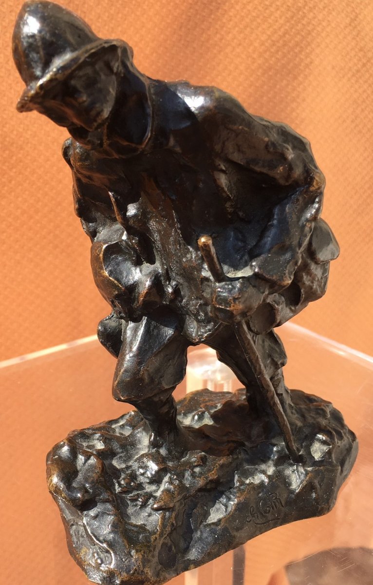 sculpture bronze "poilu de 1914 " signée Ch.Gir