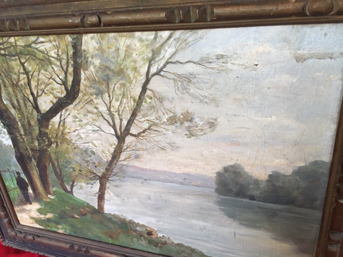 Tableau Paysage Signé L.lallemand-photo-4