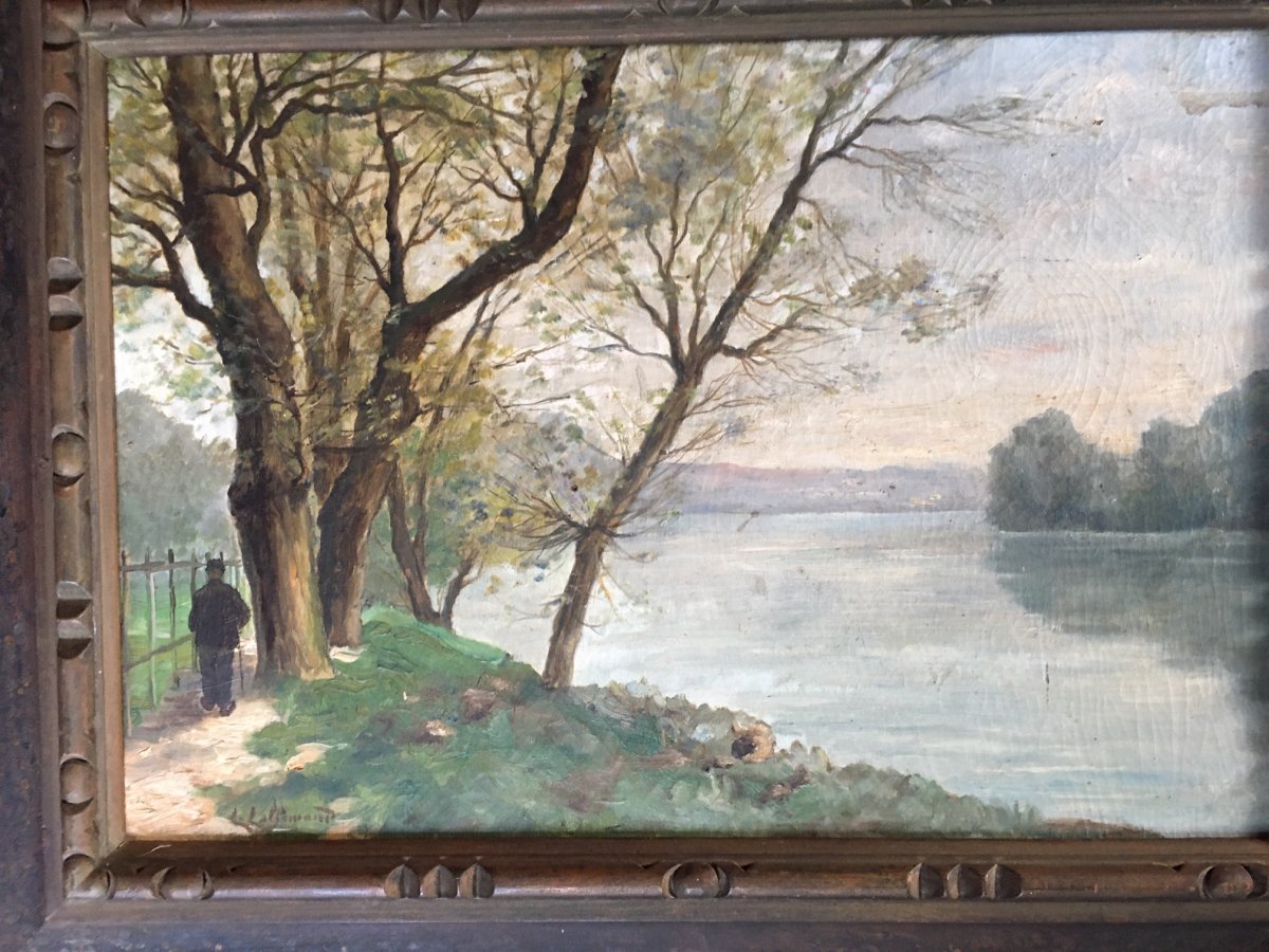 Tableau Paysage Signé L.lallemand-photo-1