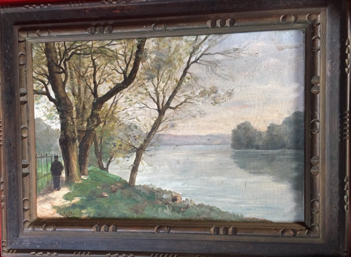 Landscape Painting Signed L.lallemand