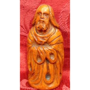 Saint In Carved Wood