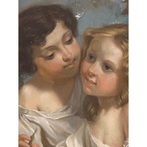 Double Painting Portrait Of Children