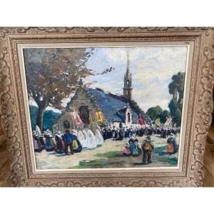 Painting "forgiveness In Brittany" By Ferdinand Dubreuil