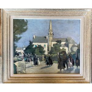 Tableau "jour De Fête à Loctudy"