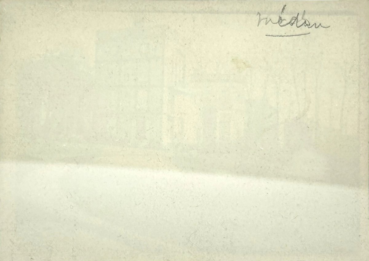 Photograph By émile Zola - Original Print - 1895 - Médan From The Park In Winter.-photo-5