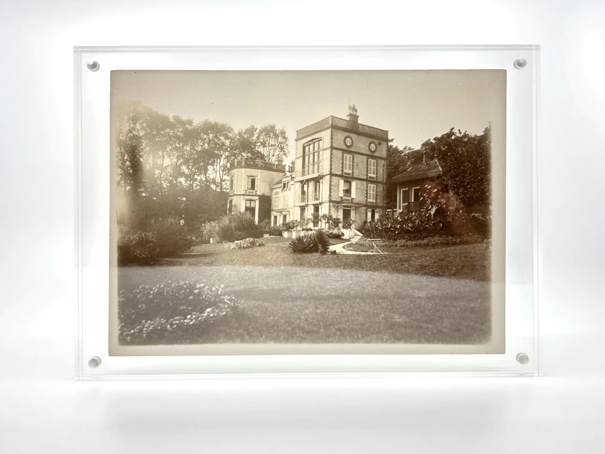 Photographie d'Émile ZOLA - Épreuve originale - 1895 - Grand format de Médan en fleur 15 x 21 -photo-2