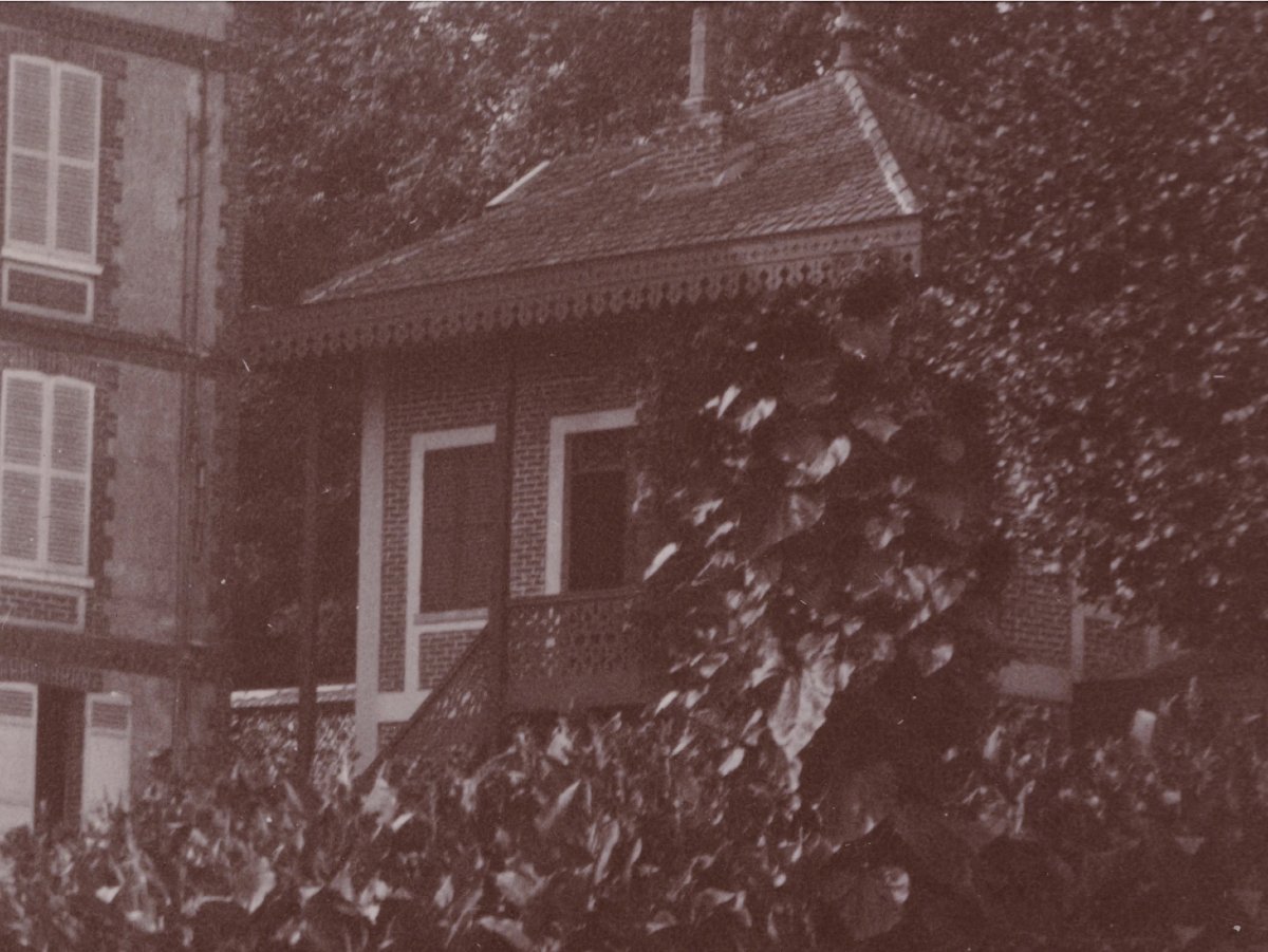 Photographie d'Émile ZOLA - Épreuve originale - 1895 - Grand format de Médan en fleur 15 x 21 -photo-2