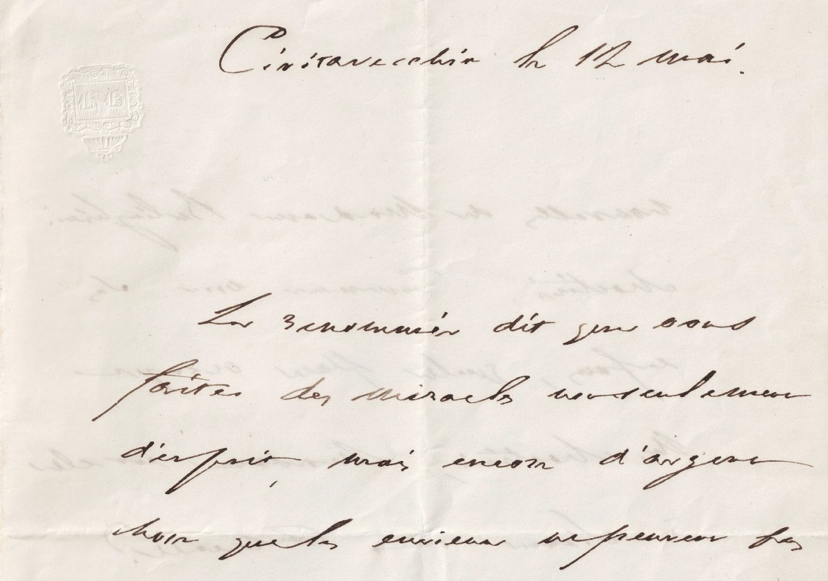 Stendhal, Autograph Letter Signed In The Last Year Of His Life, 1841-photo-2