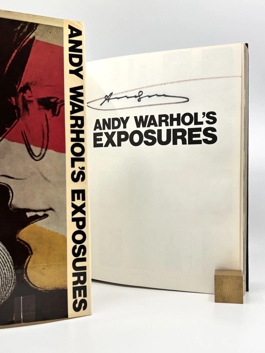 Andy Warhol - Large Signature In Black Felt-tip Pen, Exposures, Original English Edition, London 1979-photo-7