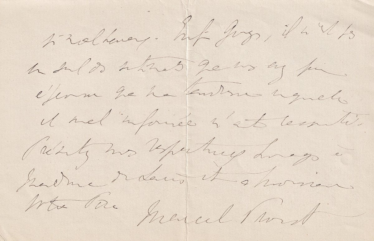 Marcel Proust - Autograph Letter Signed - Large Signature - 1907-photo-4