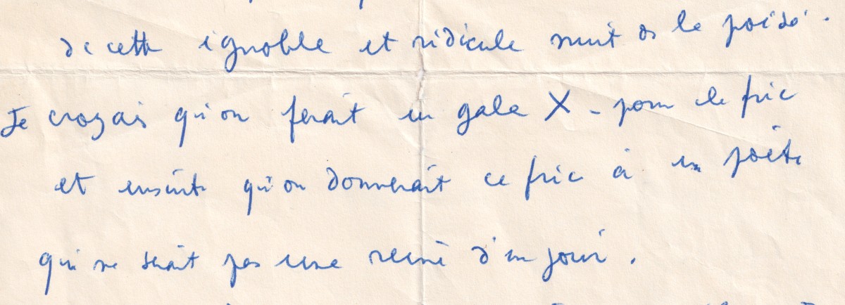 Jean COCTEAU fustige la Nuit de la Poésie - Lettre autographe signée - 1954-photo-2