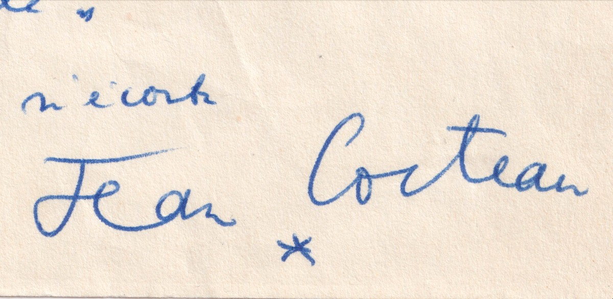 Jean COCTEAU fustige la Nuit de la Poésie - Lettre autographe signée - 1954-photo-1