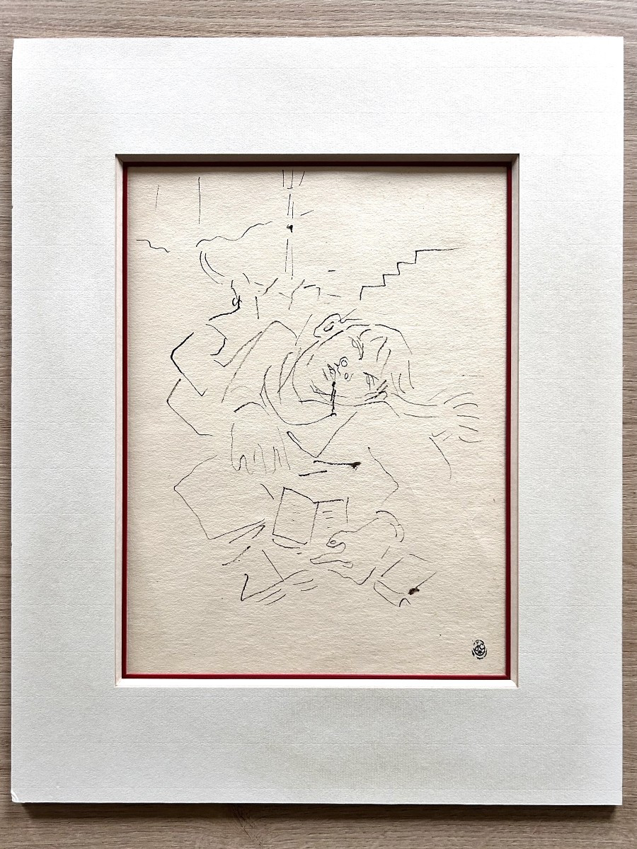 Jean Cocteau - Paul Blessé - Original Drawing For Les Enfants Terribles - 1935-photo-2