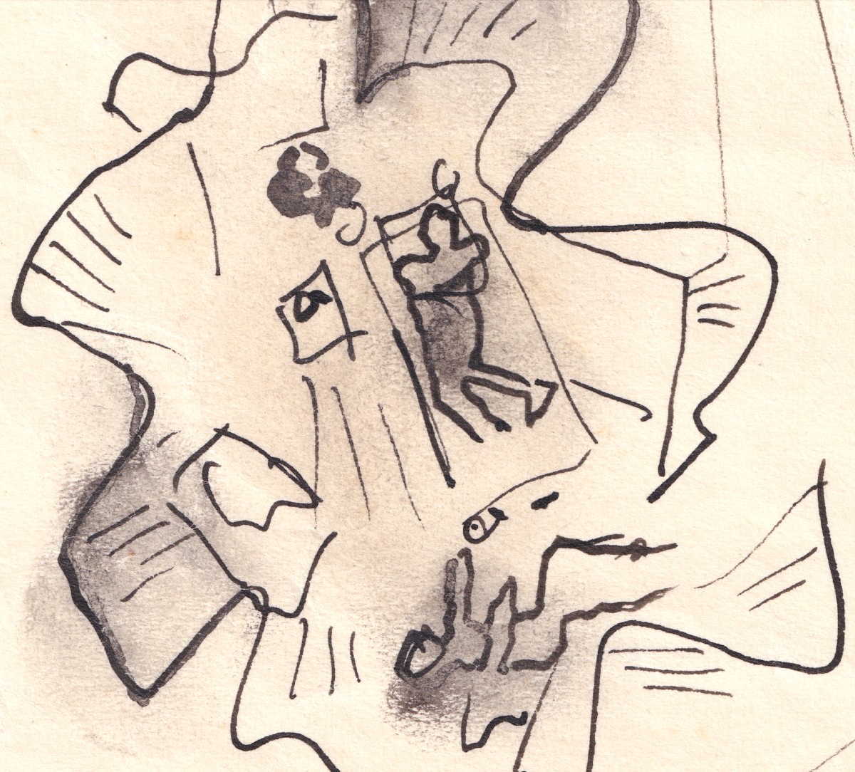 Jean Cocteau - Paul Et Sa Soeur - Original Drawing For Les Enfants Terribles - 1935-photo-4