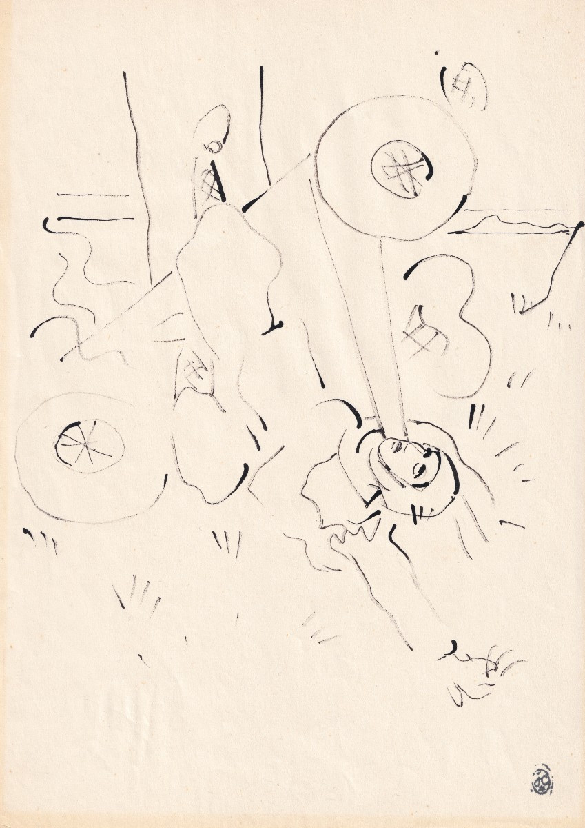 Jean Cocteau - Original Drawing - Enfants Terribles 1935