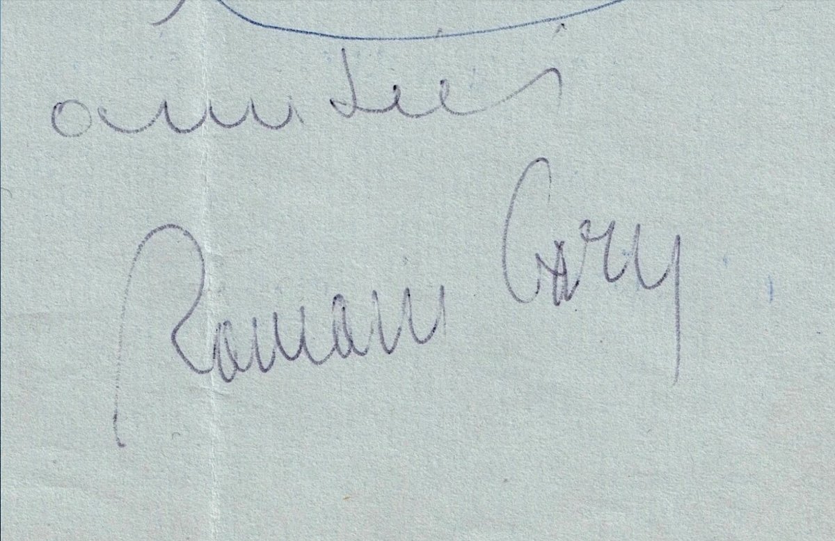 ROMAIN GARY - Lettre autographe signée - Gallimard - Les Racines du Ciel - Juillard - 1955-photo-3