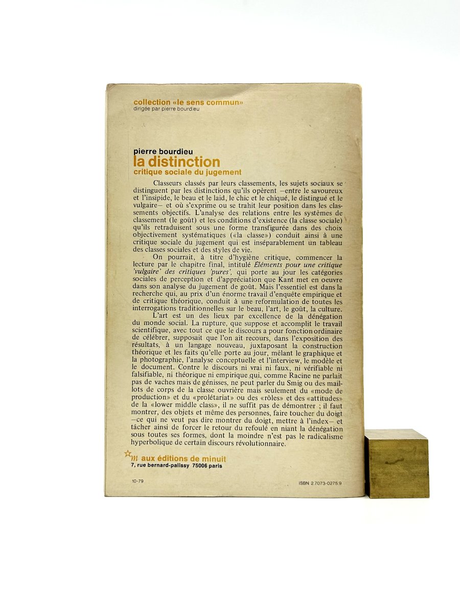 Pierre Bourdieu - Distinction. First Edition With Autograph Dispatch. 1979-photo-1