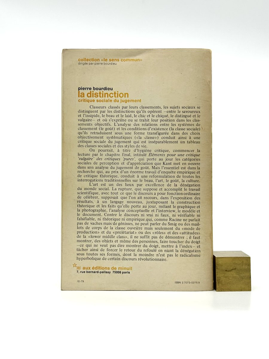 Pierre Bourdieu - Distinction. First Edition With Autograph Dispatch. 1979-photo-7