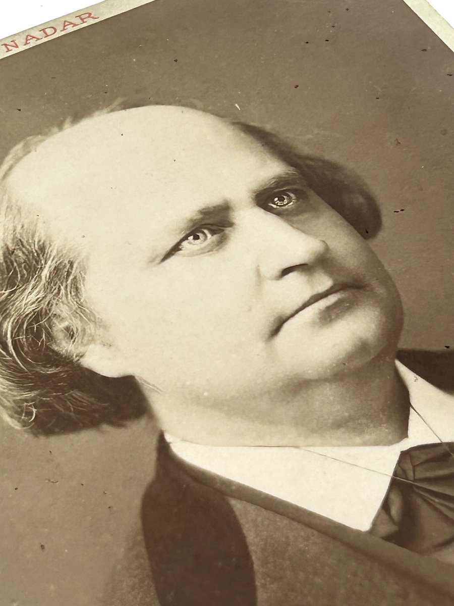 LECONTE DE LISLE  par Nadar intense portrait au format cabinet -photo-2