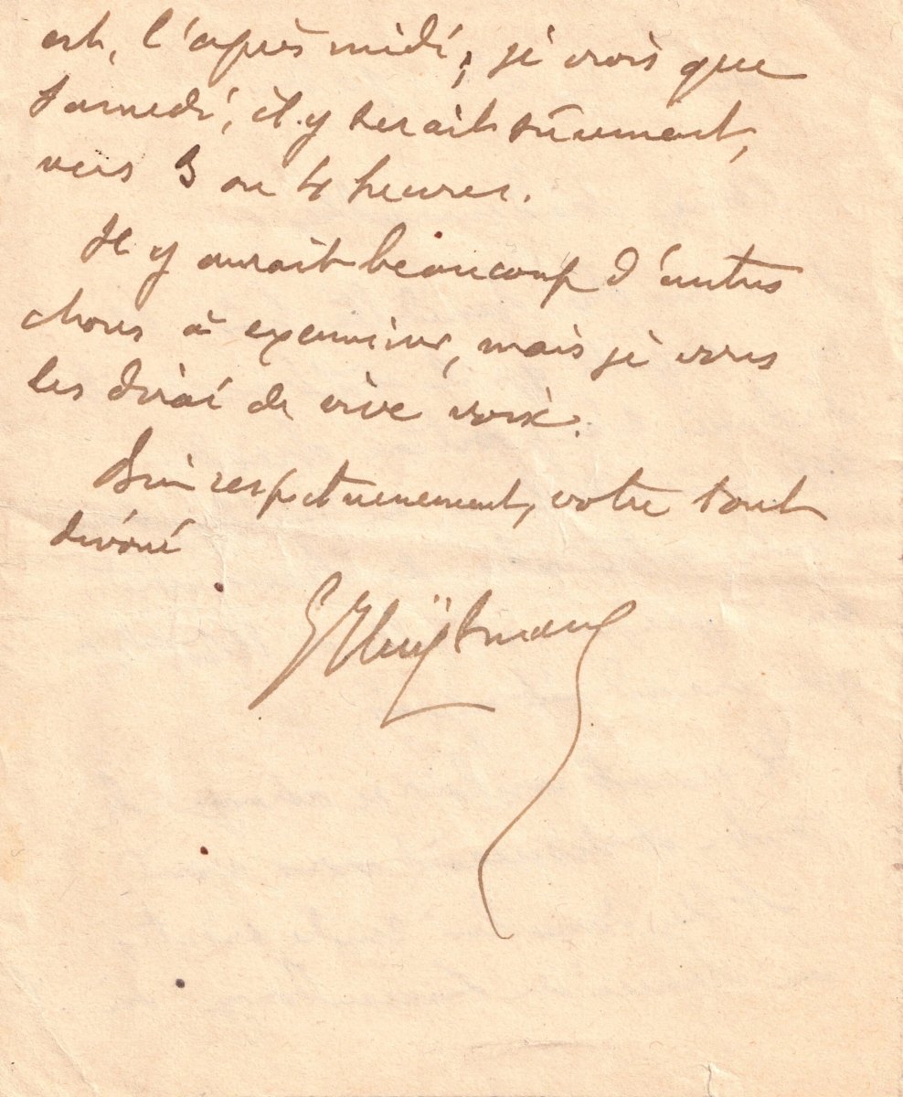 J-k Huysmans - Autograph Letter Signed - Musée Du Luxembourg - Renouard - Whistler.-photo-1