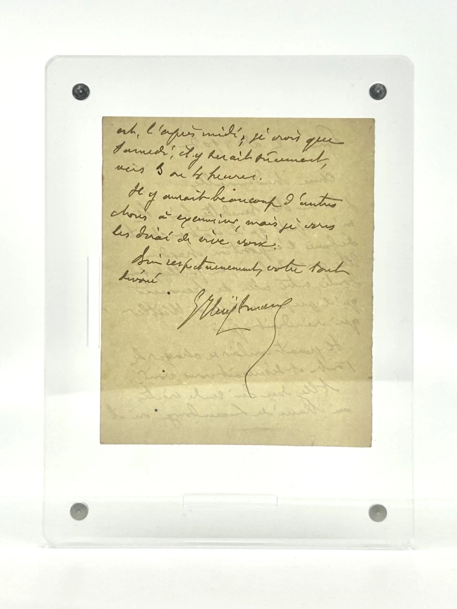 J-k Huysmans - Autograph Letter Signed - Musée Du Luxembourg - Renouard - Whistler.-photo-2