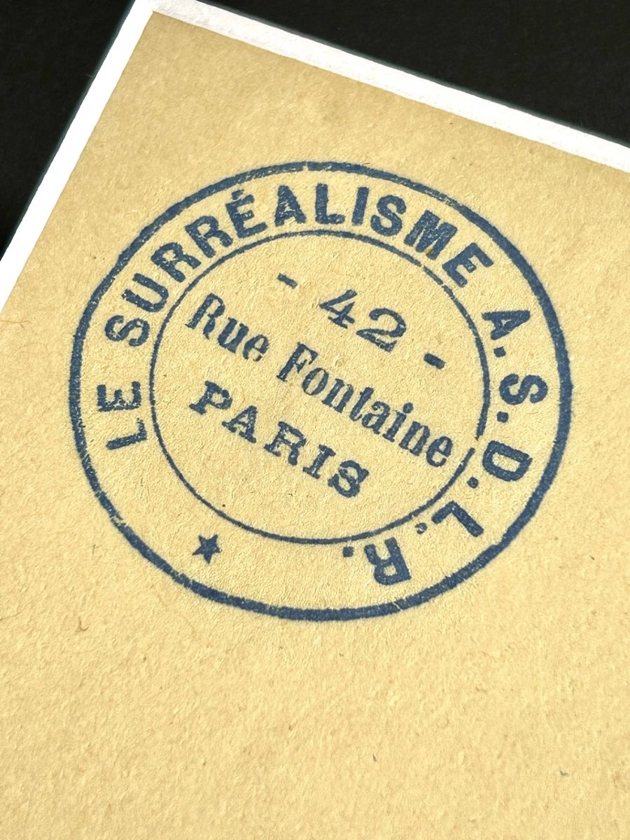 ANDRÉ BRETON - Poème manuscrit encadré. "Monde" Surréalisme - 1935 -photo-3