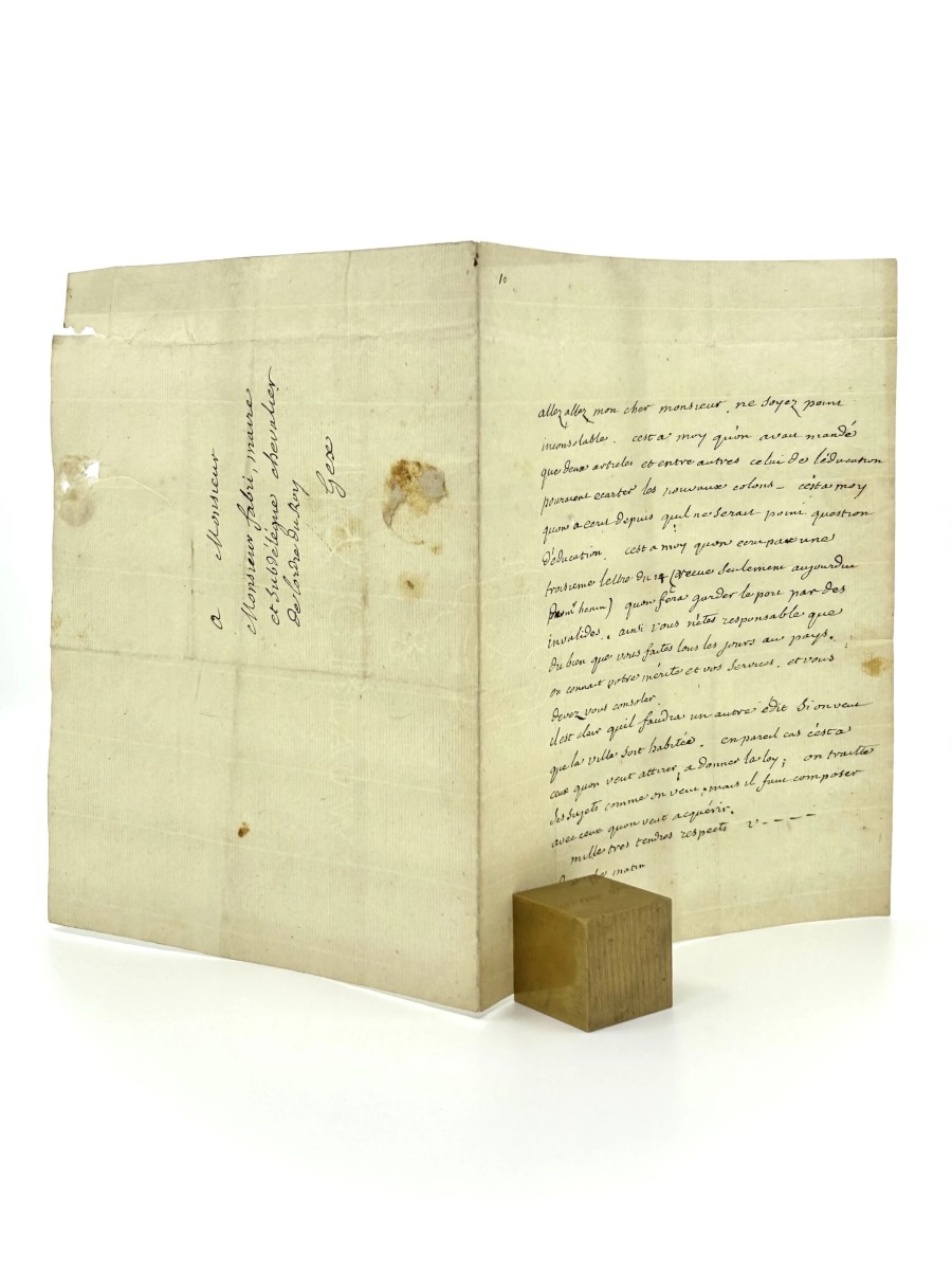 Voltaire - Autograph Letter Signed To The Mayor Of Gex - 1770