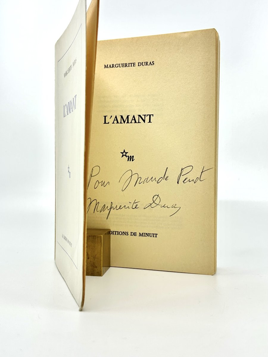 MARGUERITE DURAS - L' AMANT - Envoi autographe. 1984-photo-2