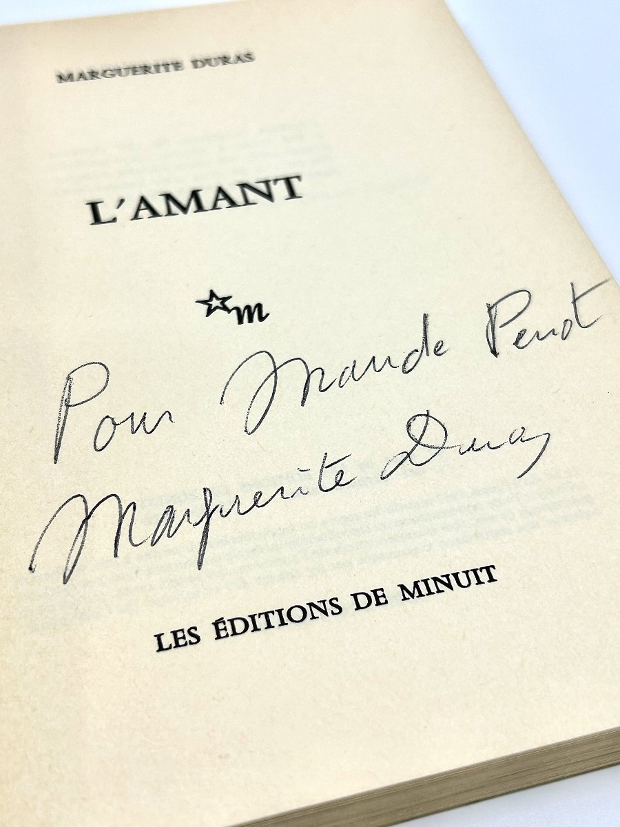 MARGUERITE DURAS - L' AMANT - Envoi autographe. 1984