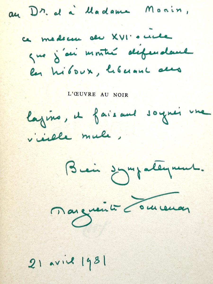 Marguerite Yourcenar - l'œuvre Au Noir - Long Autograph Letter - Cause Animale-photo-4