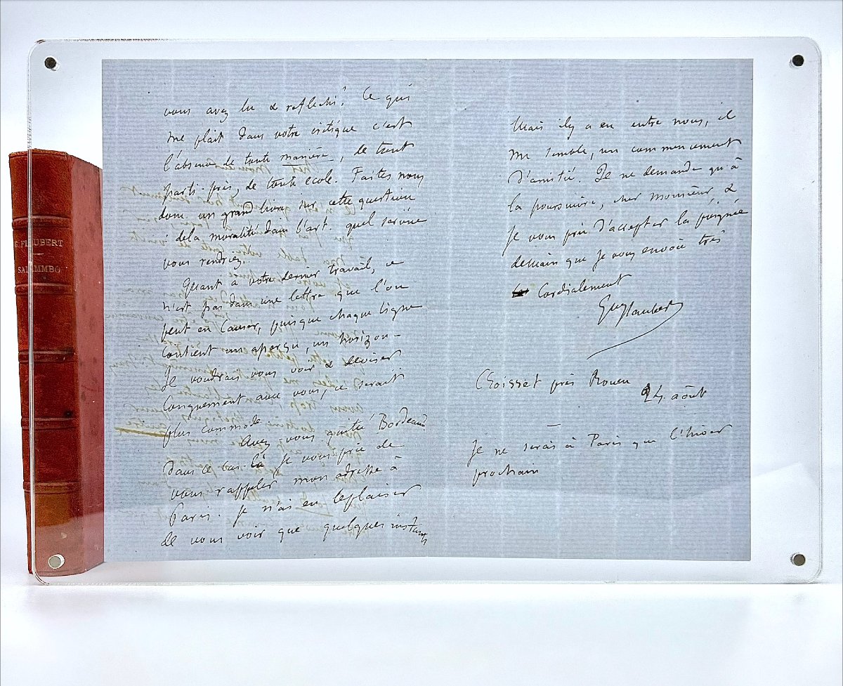 Gustave Flaubert - Autograph Letter Signed To A Colleague - 1867-photo-2