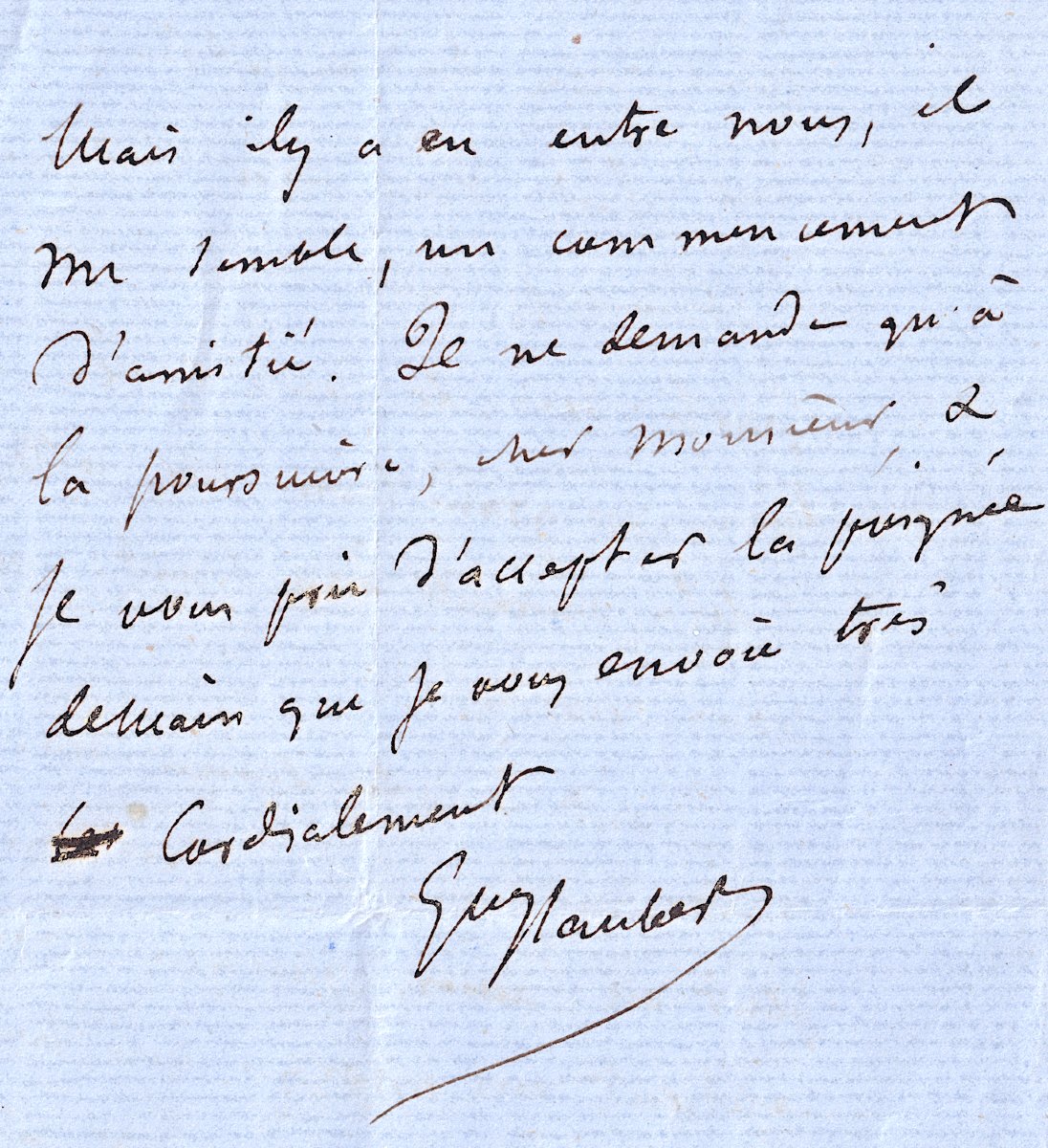 Gustave Flaubert - Autograph Letter Signed To A Colleague - 1867-photo-6