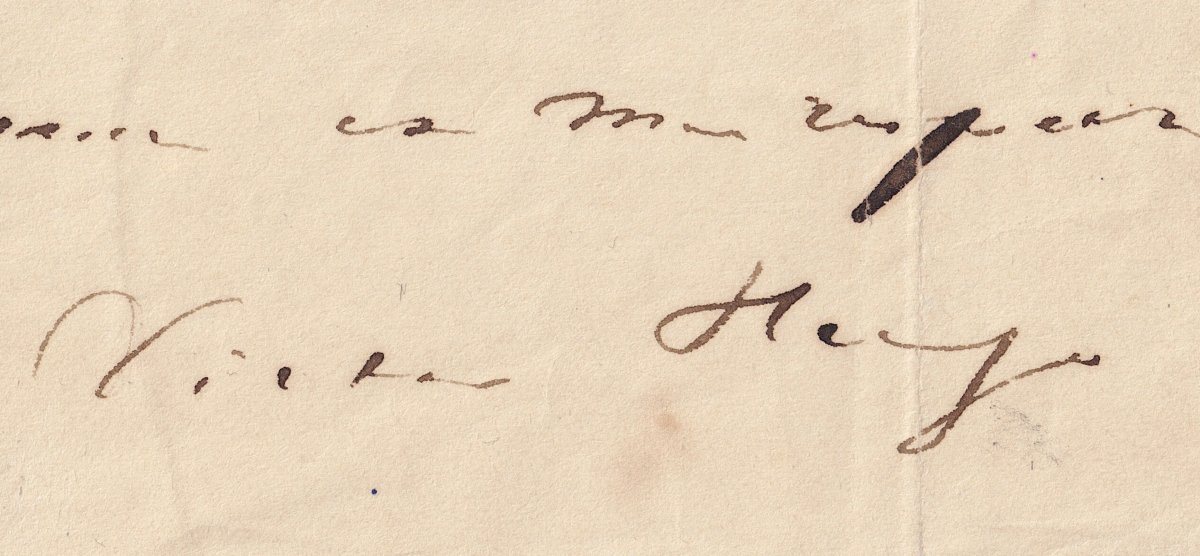 Victor Hugo - Autograph Letter Signed To The Poet Adèle Caldelar-photo-2