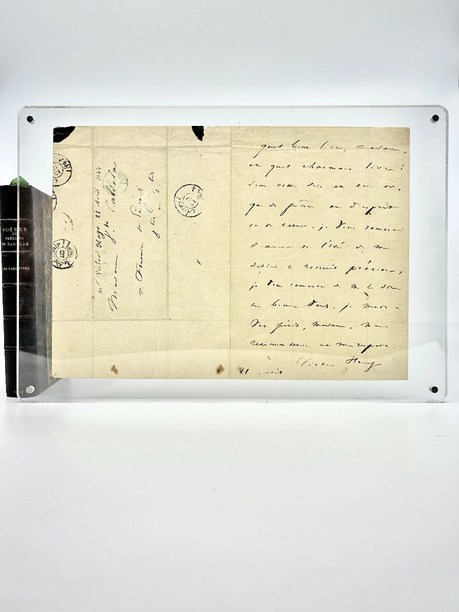 Victor Hugo - Autograph Letter Signed To The Poet Adèle Caldelar-photo-7
