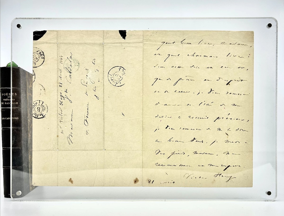Victor Hugo - Autograph Letter Signed To The Poet Adèle Caldelar
