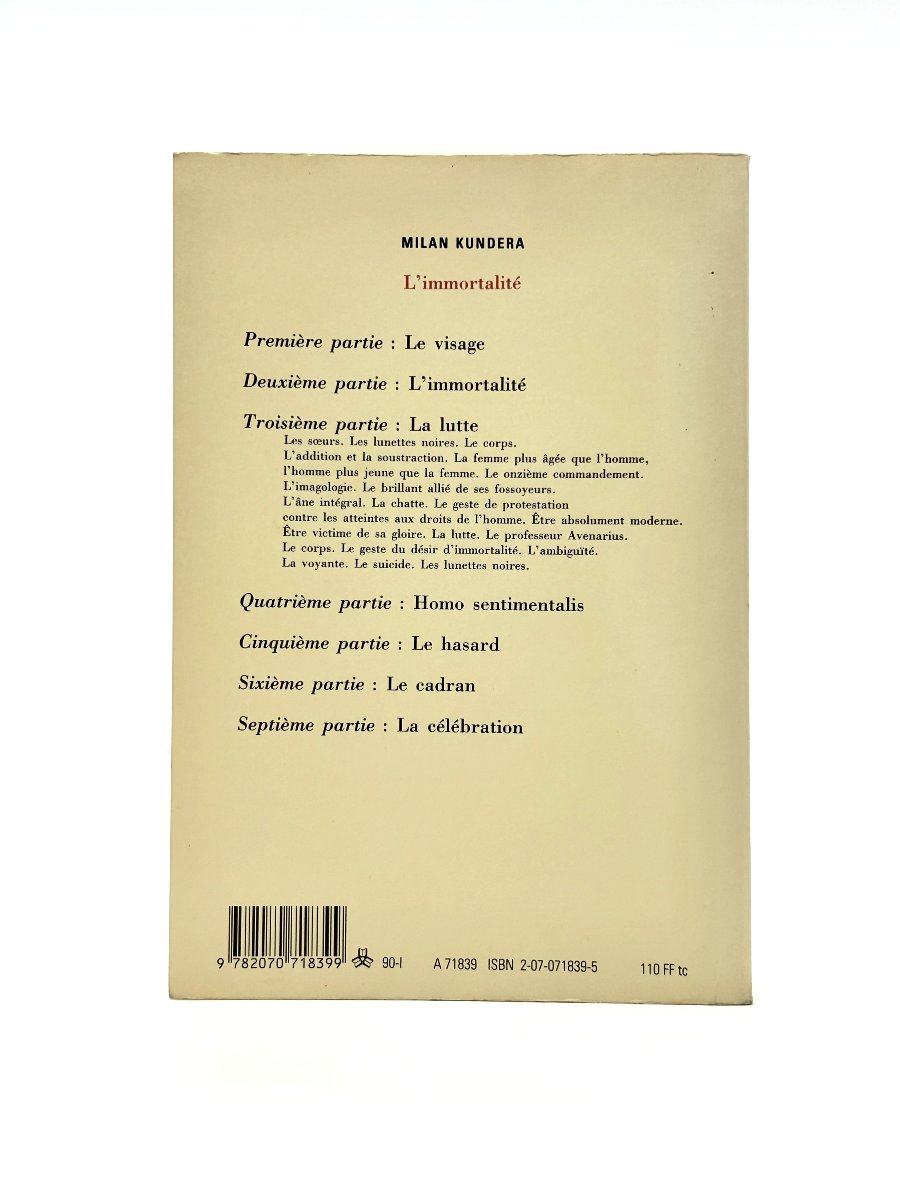 Kundera - Immortality - Autograph Letter-photo-1