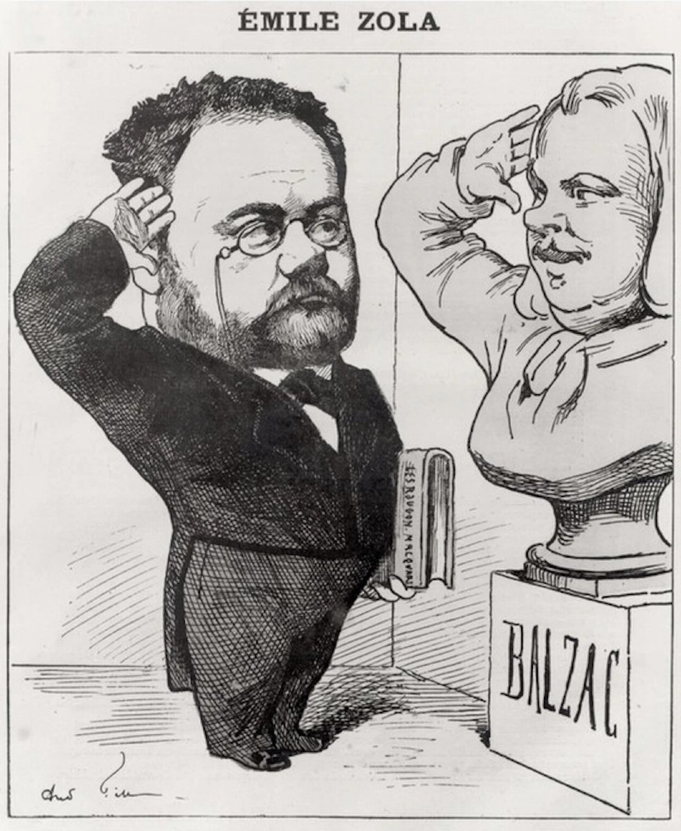 Émile ZOLA - Carte de visite autographe signée à Propos de la statue de Balzac-photo-1