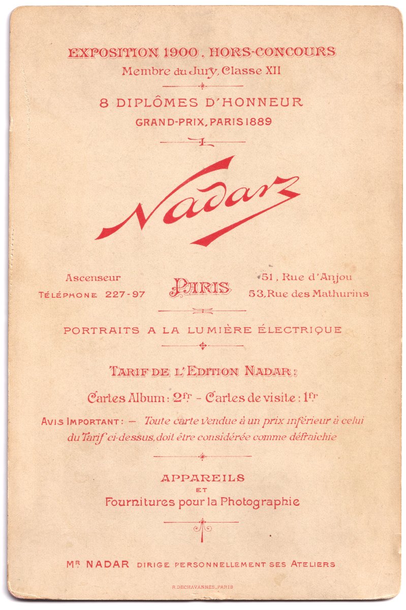 Stéphane MALLARMÉ - Grand portrait cabinet par Paul Nadar-photo-3